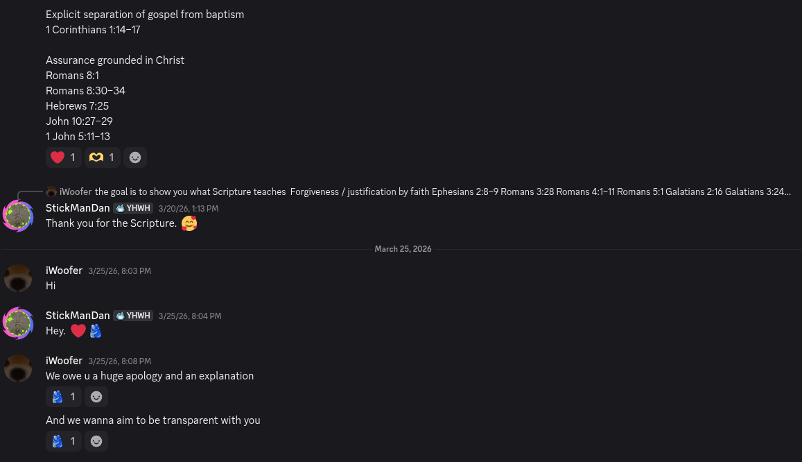 DW4 iWoofer deceived into thinking dan repented